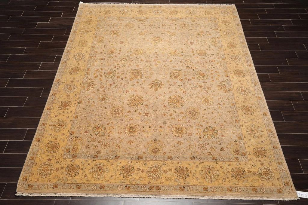 8'1'' x 10'3'' Hand Knotted 100% Wool Agra 150 KPSI Oriental Area Rug Taupe