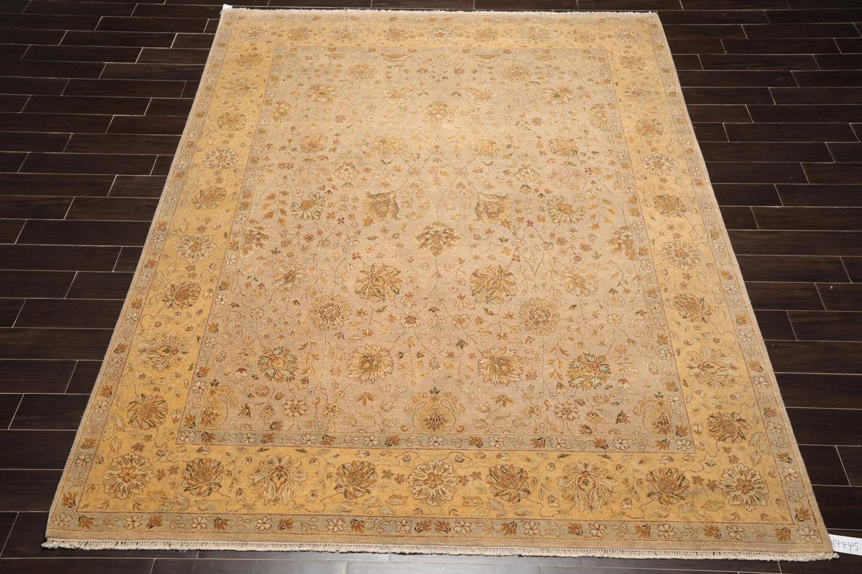 8'1'' x 10'3'' Hand Knotted 100% Wool Agra 150 KPSI Oriental Area Rug Taupe