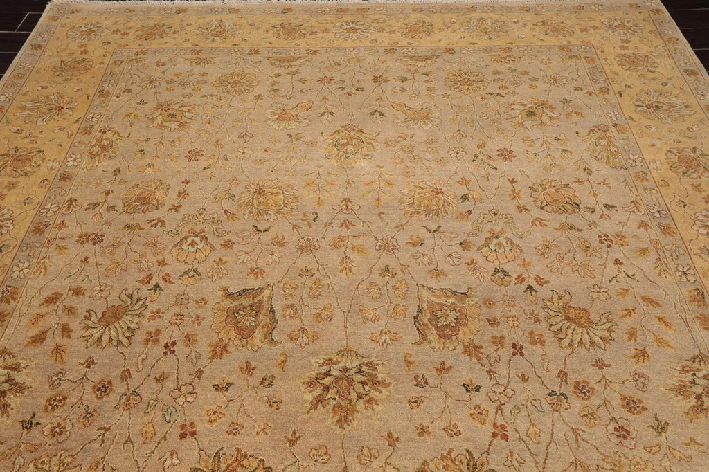 8'1'' x 10'3'' Hand Knotted 100% Wool Agra 150 KPSI Oriental Area Rug Taupe