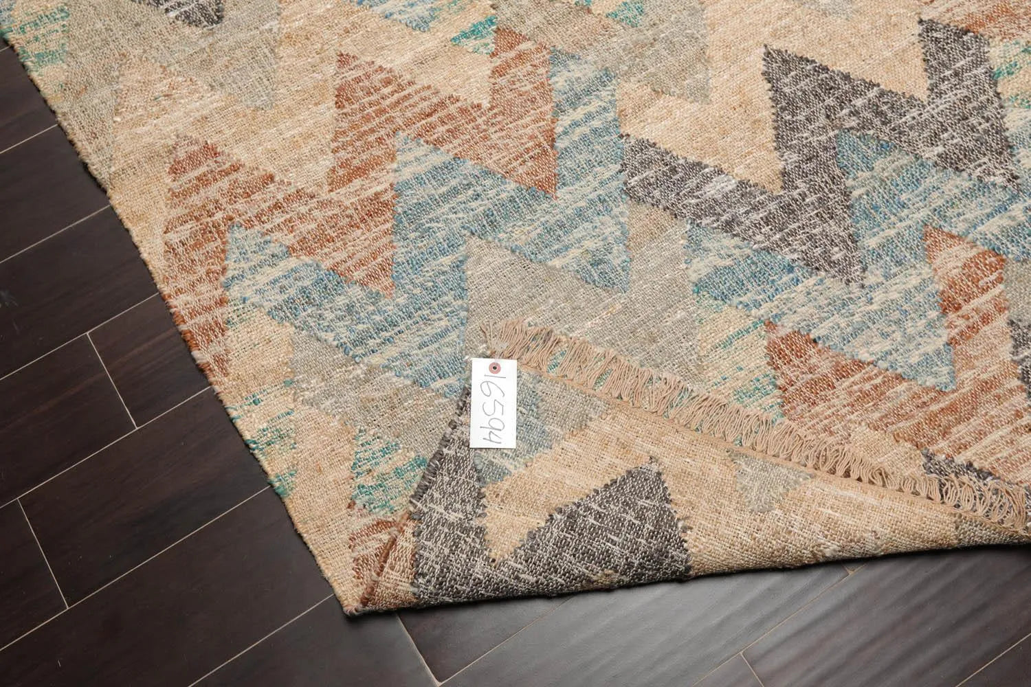 5’7” x 7’6” Hand Woven Natural Fiber Jute Southwestern Flatweave Kilim Area Rug