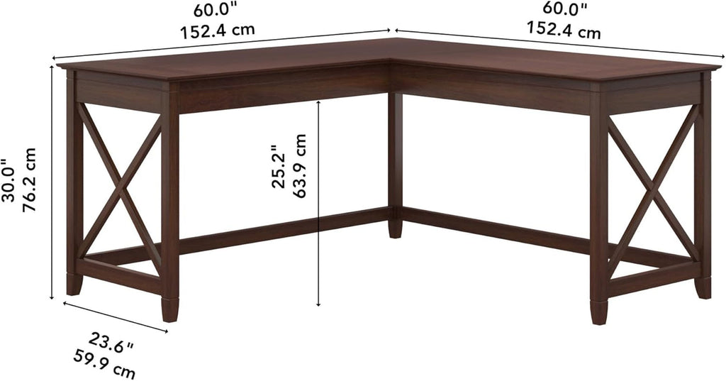 Key West 60W L Shaped Desk For Home Office Workspace