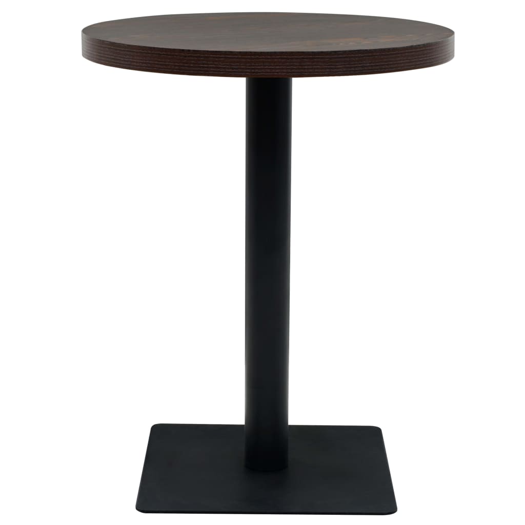 vidaXL Bistro Table Kitchen Bar Table Dining Room Table MDF and Steel Round