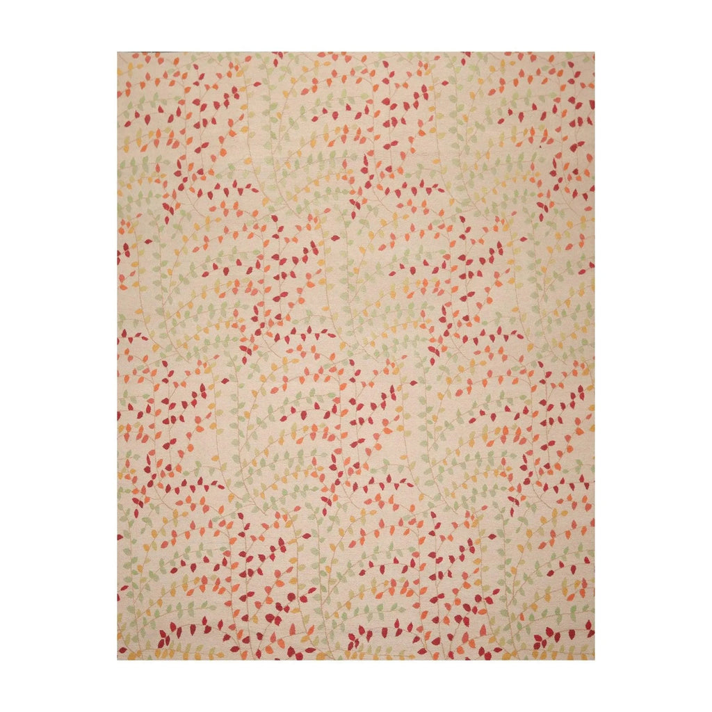 7'11'' x 9'11'' Hand Knotted Tibetan Floral Transitional Oriental Area Rug Beige