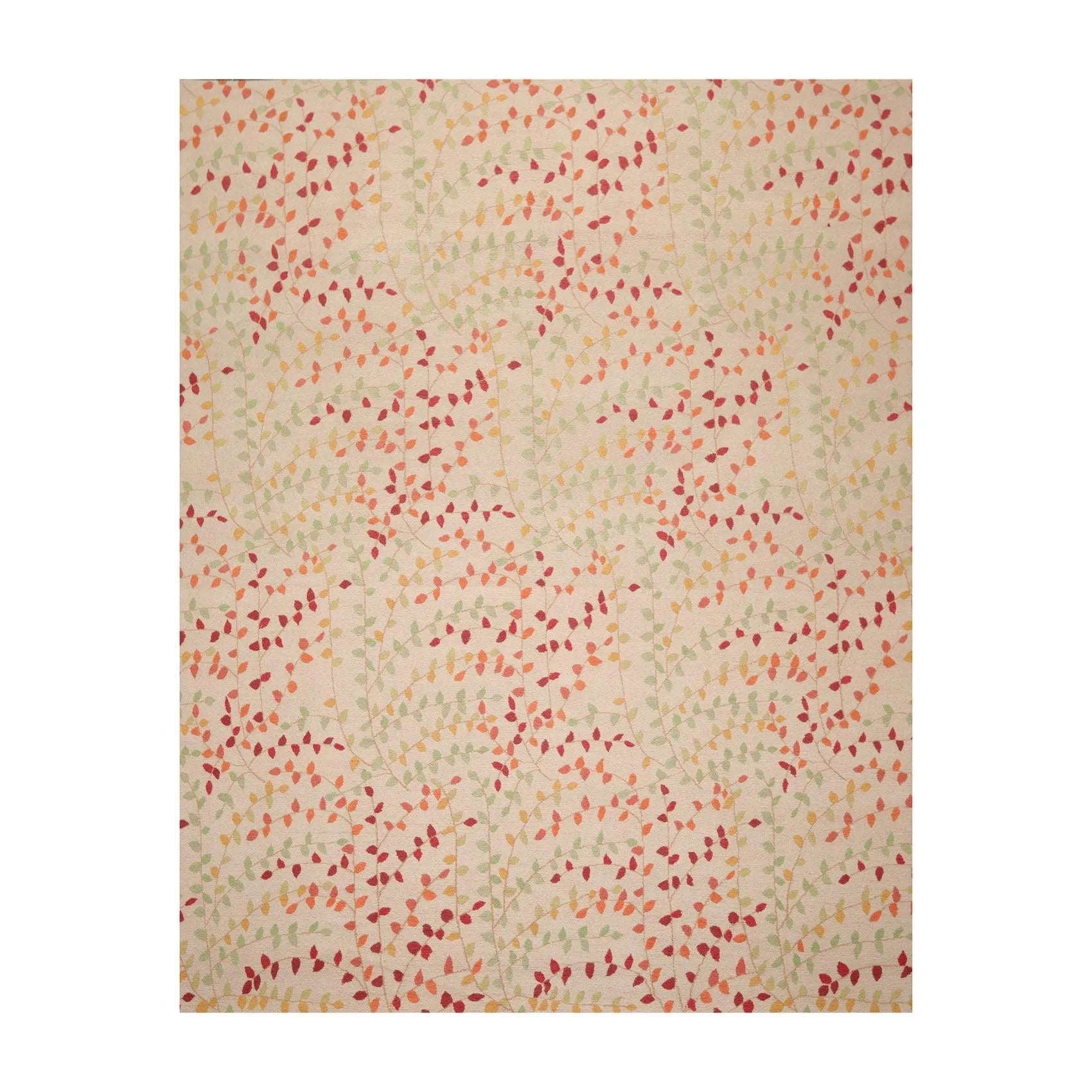 7'11'' x 9'11'' Hand Knotted Tibetan Floral Transitional Oriental Area Rug Beige