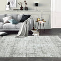 8x10 Gray, Silver Hand Knotted 100% Wool Modern & Contemporary Oriental Area Rug