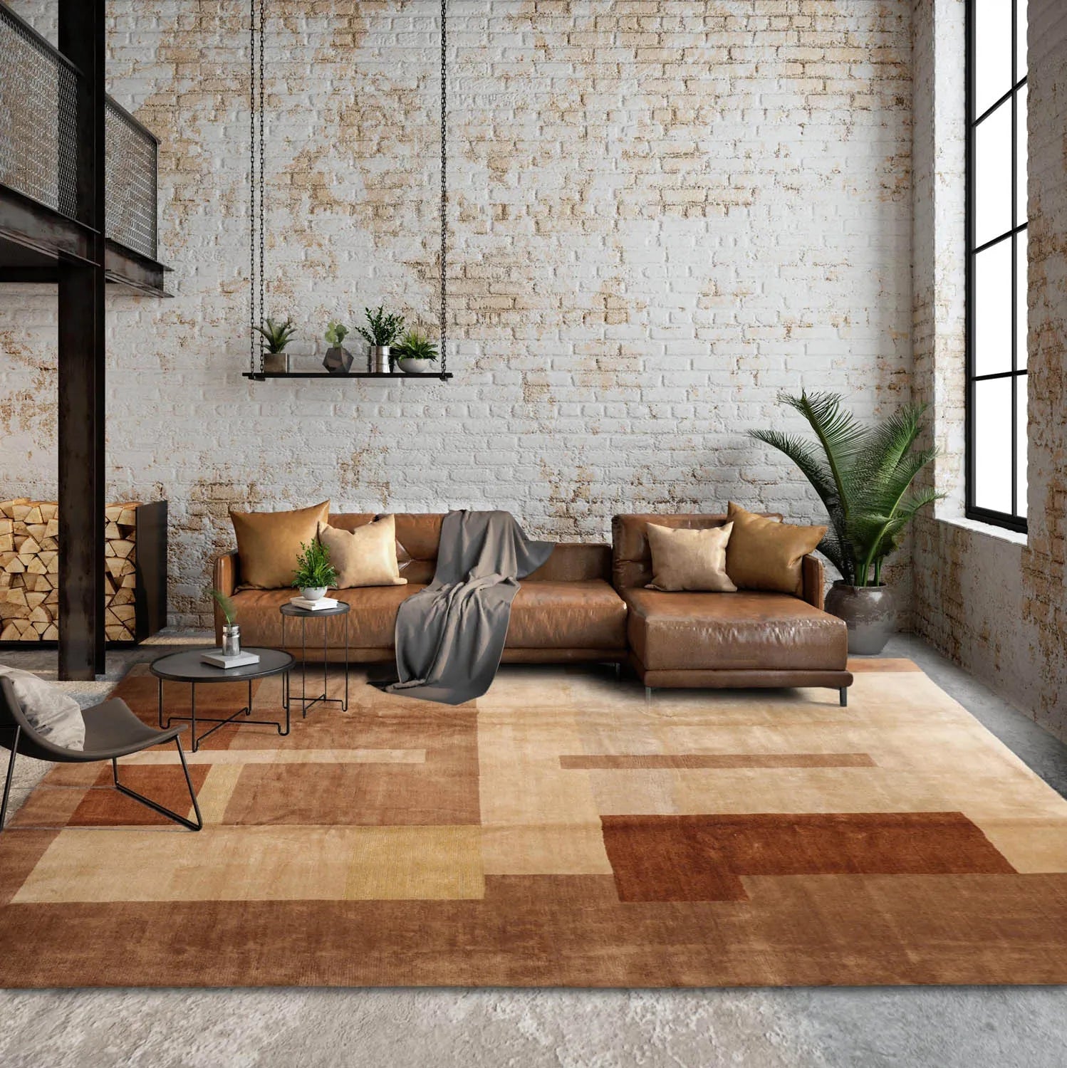 9x12 Beige Hand Knotted Tibetan Wool and Silk Michaelian & Kohlberg Modern & Contemporary Oriental Area Rug